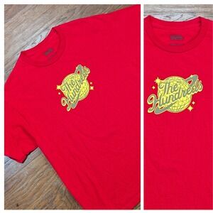 The Hundreds Adam Bomb Graphic T Shirt Red Mens Size Large 21.5x27